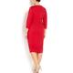 Marina Rinaldi red fitted jersey crepe DRESS