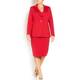 Marina Rinaldi red fitted jersey crepe DRESS