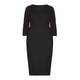 Marina Rinaldi black fitted jersey crepe DRESS