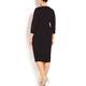 Marina Rinaldi black fitted jersey crepe DRESS