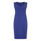 MARINA RINALDI V-NECK SHEATH DRESS SAPPHIRE WITH OPTIONAL SLEEVES