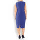 MARINA RINALDI V-NECK SHEATH DRESS SAPPHIRE WITH OPTIONAL SLEEVES