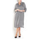 MARINA RINALDI SATIN SHIRT DRESS BLACK AND WHITE