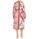 Marina Rinaldi Scarf Print Shirt Dress Red 