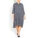 MARINA RINALDI NAVY SPOT SHIRT DRESS