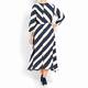 MARINA RINALDI DIAGONAL STRIPE DRESS