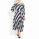 MARINA RINALDI DIAGONAL STRIPE DRESS