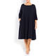 MARINA RINALDI NAVY A-LINE DRESS