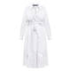 Marina Rinaldi Embroidered Cotton Poplin Shirt Dress White 