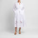 Marina Rinaldi Embroidered Cotton Poplin Shirt Dress White 