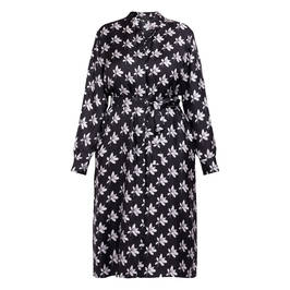 Marina Rinaldi Pure Silk Floral Print Shirt Dress - Plus Size Collection