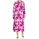 Marina Rinaldi Printed Stretch Jersey Wrap Dress Fuchsia