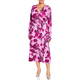 Marina Rinaldi Printed Stretch Jersey Wrap Dress Fuchsia