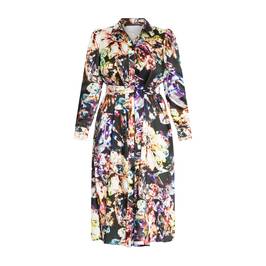 Marina Rinaldi Jewel Print Satin Shirt Dress - Plus Size Collection