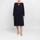 Marina Rinaldi Triacetate Keyhole Dress Navy 