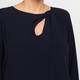 Marina Rinaldi Triacetate Keyhole Dress Navy 