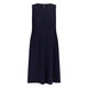 Marina Rinaldi Triacetate Cady Dress with Optional Sleeves Navy