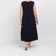 Marina Rinaldi Triacetate Cady Dress with Optional Sleeves Navy