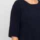 Marina Rinaldi Triacetate Cady Dress with Optional Sleeves Navy
