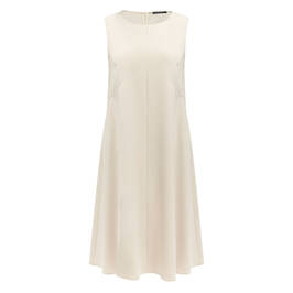 Marina Rinaldi Cady Dress with Optional Sleeve Beige - Plus Size Collection