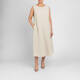 Marina Rinaldi Cady Dress with Optional Sleeve Beige