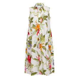 Marina Rinaldi Pure Cotton Tropical Print Dress - Plus Size Collection