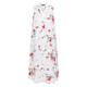 Marina Rinaldi Floral Cotton Poplin Dress with Optional Sleeve White 