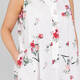 Marina Rinaldi Floral Cotton Poplin Dress with Optional Sleeve White 