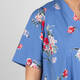 Marina Rinaldi Floral Cotton Poplin Dress with Optional Sleeve Blue 