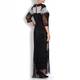 Marina Rinaldi black and white sequinned tulle BALL GOWN