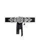 MARINA RINALDI CRYSTAL JEWEL GROSGRAIN RIBBON BELT