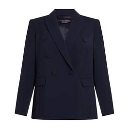 MARINA RINALDI DOUBLE BREASTED BLAZER NAVY - Plus Size Collection