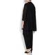 MARINA RINALDI BLACK RIB LUREX KNIT SHAWL NECK CARdIGAN