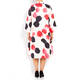 MARINA RINALDI LONG JACKET WITH INK DOT PRINT