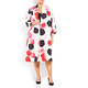 MARINA RINALDI LONG JACKET WITH INK DOT PRINT