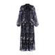 MARINA RINALDI SEQUIN GOWN NAVY