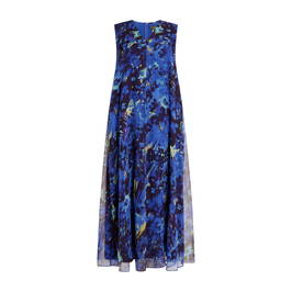 Marina Rinaldi Printed Silk Georgette Dress  - Plus Size Collection