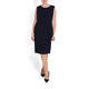 MARINA RINALDI NAVY SHEATH DRESS WITH OPTIONAL SLEEVES