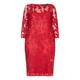 Marina Rinaldi red sequinned lace DRESS