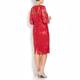 Marina Rinaldi red sequinned lace DRESS