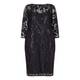 Marina Rinaldi black sequinned lace DRESs