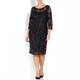 Marina Rinaldi black sequinned lace DRESs