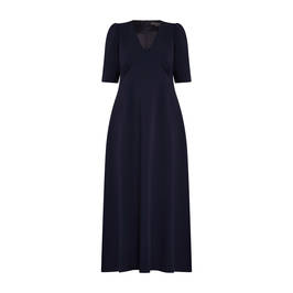 Marina Rinaldi Triacetate Maxi Dress Navy - Plus Size Collection