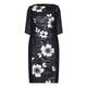 Marina Rinaldi textured floral DRESS with optional sleeves