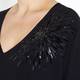 Marina Rinaldi black embellished DRESS