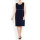 Marina Rinaldi navy DRESS with optional sleeves