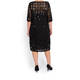 MARINA RINALDI BLACK MACRAME LACE DRESS