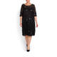 MARINA RINALDI BLACK MACRAME LACE DRESS