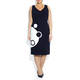 MARINA RINALDI NAVY DRESS WITH OPTional SLEEVES