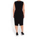 MARINA RINALDI BLACK TAILORED SHIFT DRESS OPTIONAL SLEEVE